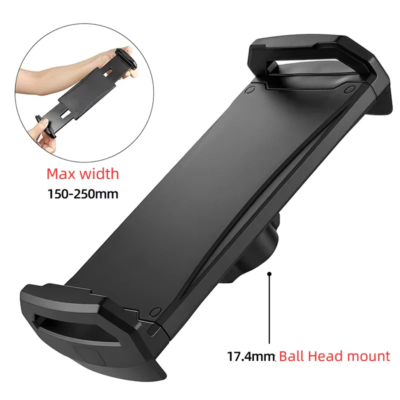 플라스틱 휴대폰 클램프 브래킷 조절 가능한 폭 5-12.9인치 태블릿 PC 홀더 ..