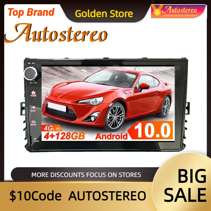 

Автостерео 9 дюймов, 1080P, Android 10,0, 128G, для Volkswagen VW T-cross Tcross 2019-2021, автомобильный GPS-навигатор, мультимедийный плеер, радио-лента