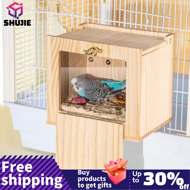 Bird Box Nesting Parrocchetto Gabbia Casa Case Cockatiel Pappagallo In Legno Budgie Allevamento Parrocchetti Gabbie In Legno Scatole Forniture Per La 
