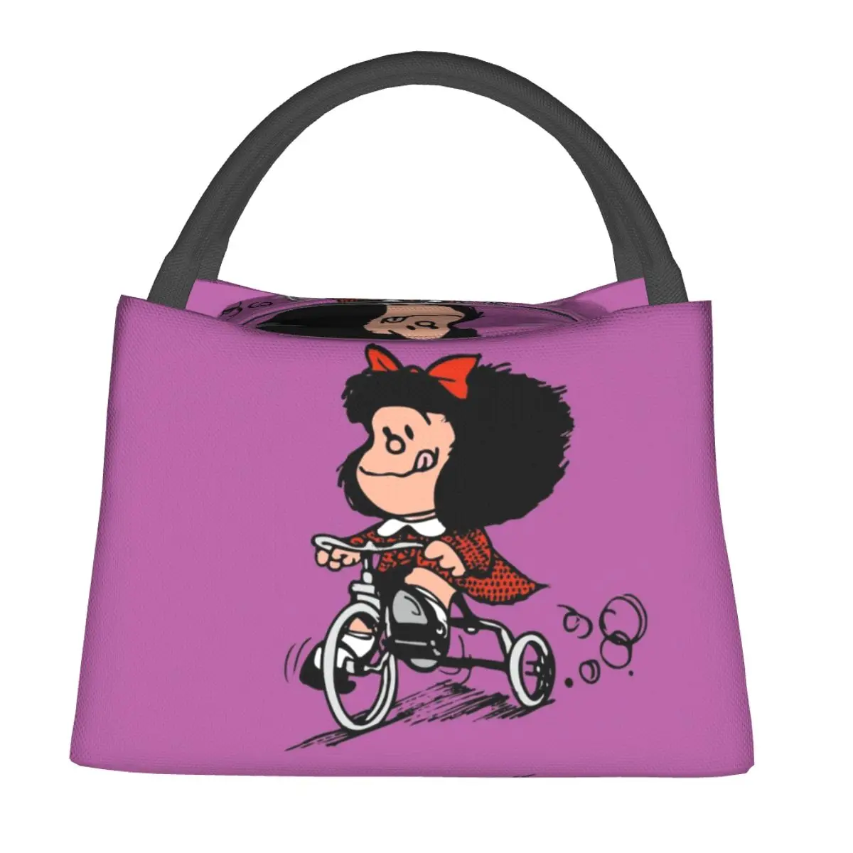 

Забавная сумка для обеда Mafalda для девочек, мультяшный деловой Ланч-бокс, удобная школьная сумка-холодильник, удобные водонепроницаемые Термосумки для обеда