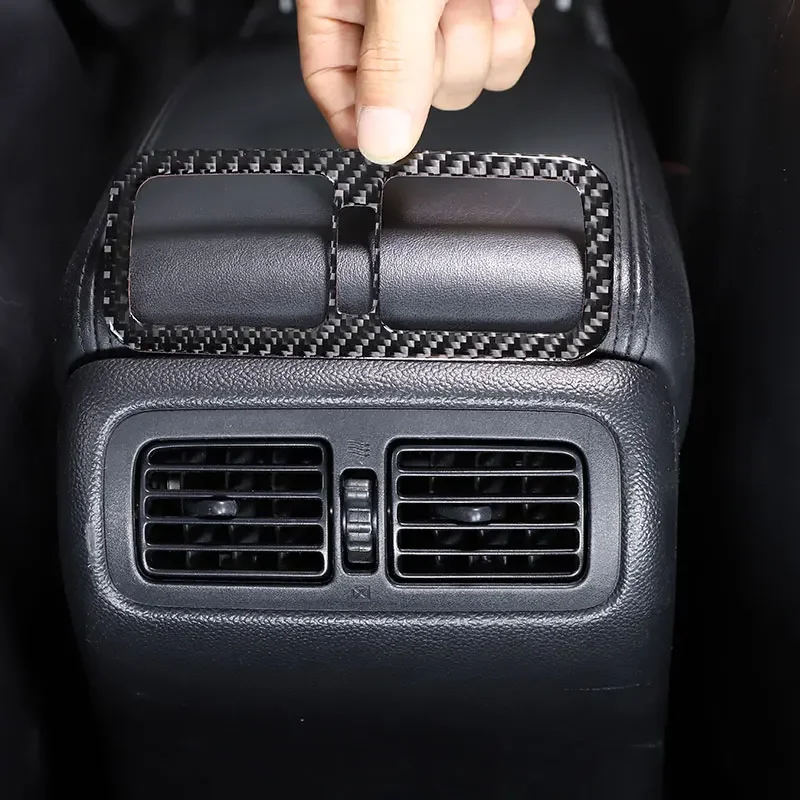 

For Infiniti G25 G27 G37 2007-2013 Soft Carbon Fiber Car Rear Air Outlet Frame Covers Trim Sticker Car Accessories