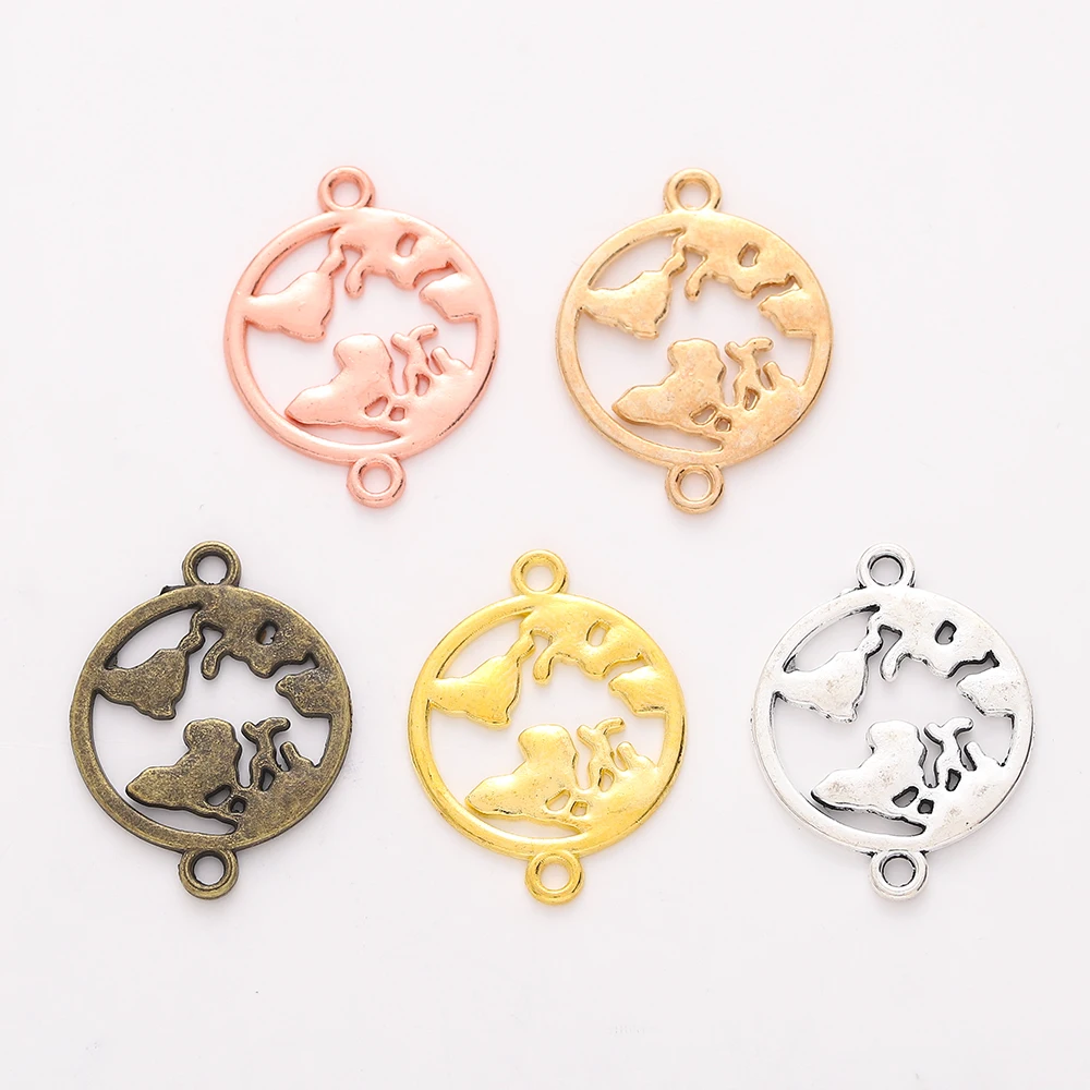 

Модные подвески в виде карты и земли 20 шт., 26x19 мм, подходят для рукоделия, ожерелье, браслет, серьги, аксессуары для изготовления ювелирных изделий