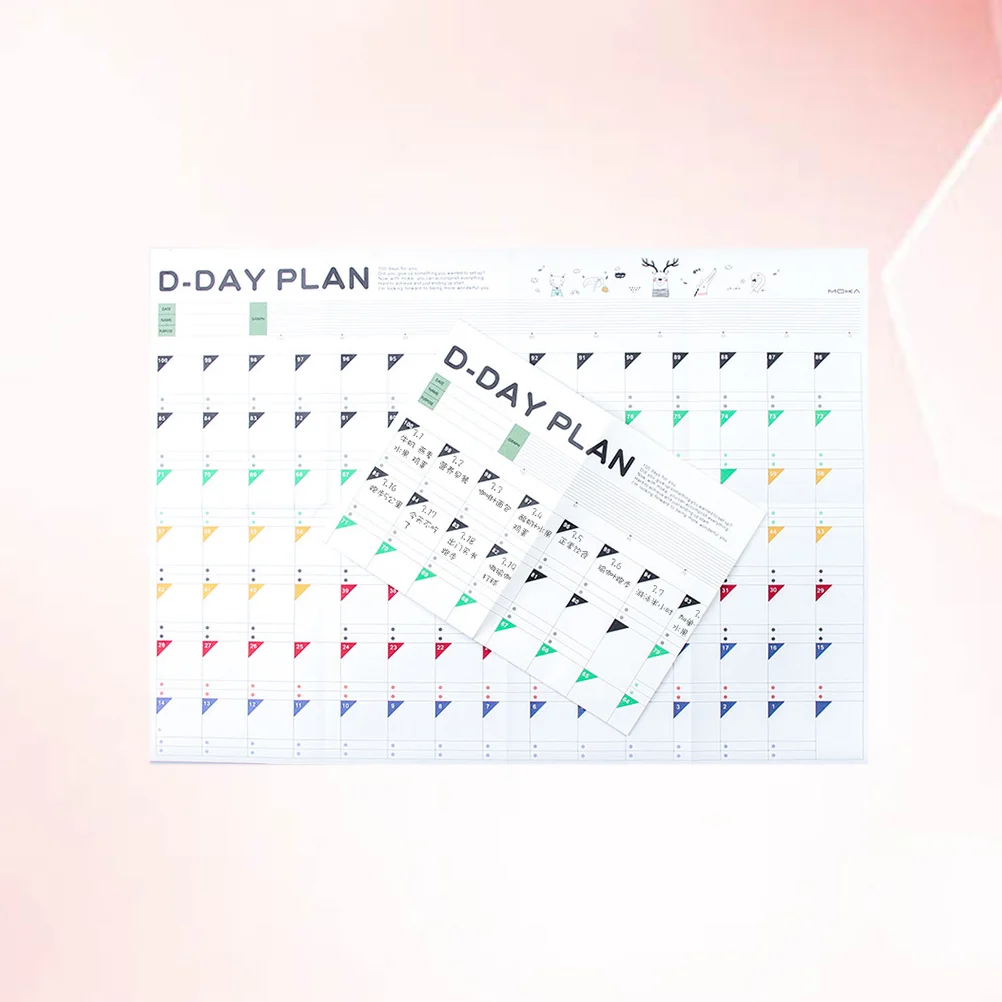 

12 Pcs Student Stationery Countdown Calendar Learning Schedule Periodic Planner Planning Supplies