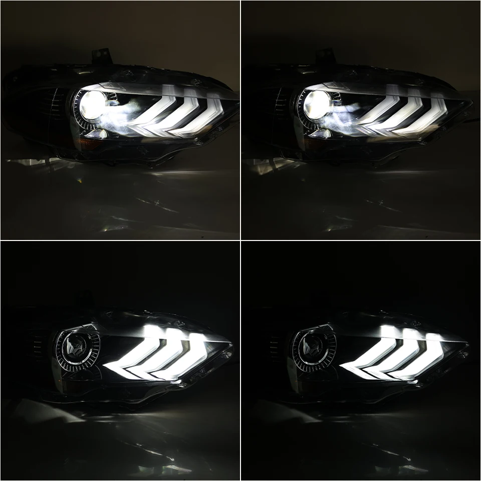 포드 머스탱을 위한 최적화된 LED DRL 헤드라이트 어셈블리