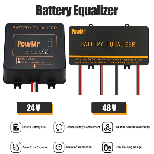 24V/48V Batterie Equalizer Batterie Balancer Ladegerät Controller für  Flut/Agm Gel Blei Säure Batterie pack