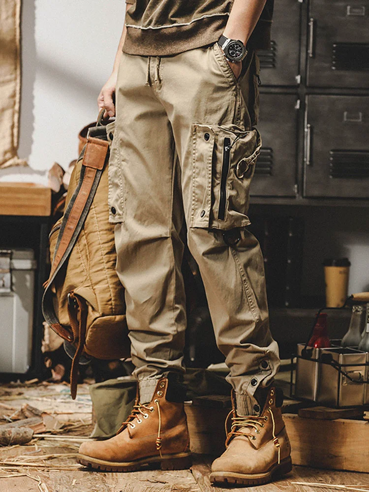 

American Overalls Pants Men Work Casual Pants Multi-pocket Functional Pants Jogger Commuter Outdoor Tactical Casual Pants