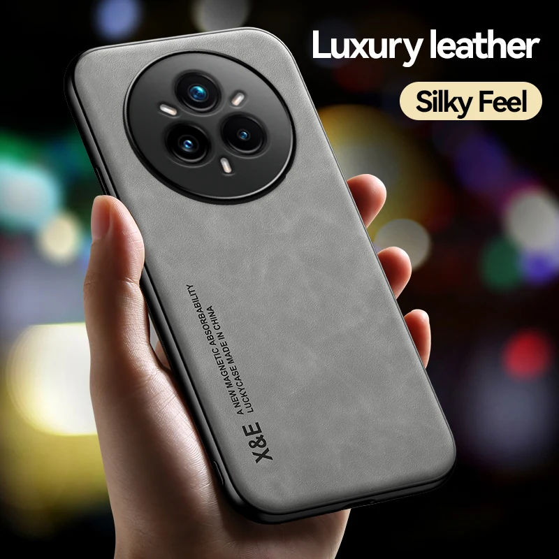 Leather Phone Case with Metal Plate