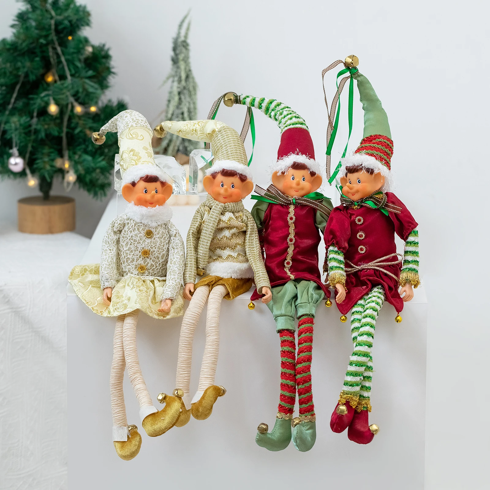 Christmas Cute Elf Doll Plush Leg Doll Christmas Tree Ornament Pendant New Year Gifts Xmas Table Home Decoration christmas decorations