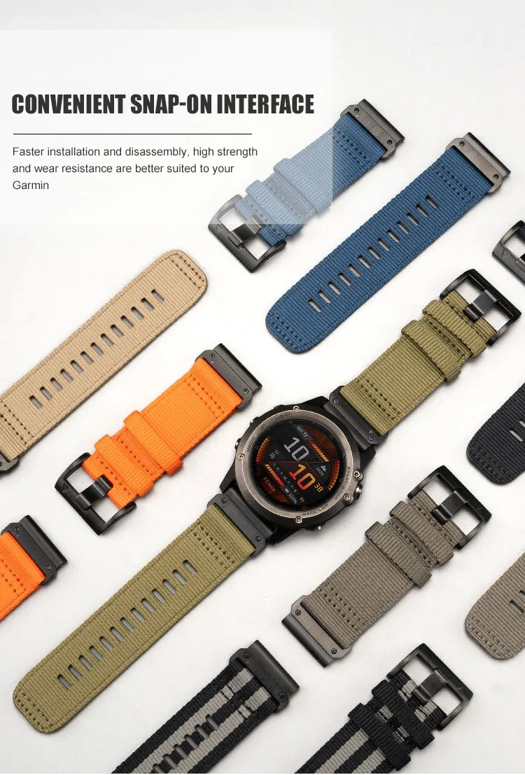 Durable QuickFit Nylon Watch Strap (22/26mm)