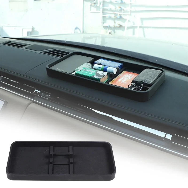

For Land Rover Range Rover Vogue 2023 black car dashboard multi-function storage mobile phone anti-slip mat car accessories