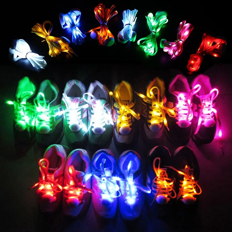 Lacets lumineux LED pour chaussures de sport, guirlandes