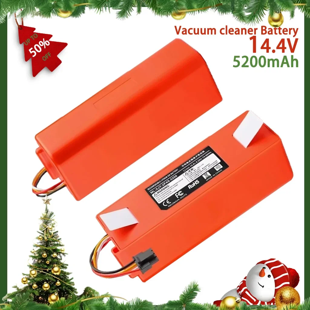 Original BRR-2P4S-5200S Robotic Vacuum Cleaner Replacement Battery For Xiaomi Roborock S55 S60 S65 S50 S51 S5 MAX S6 Parts
