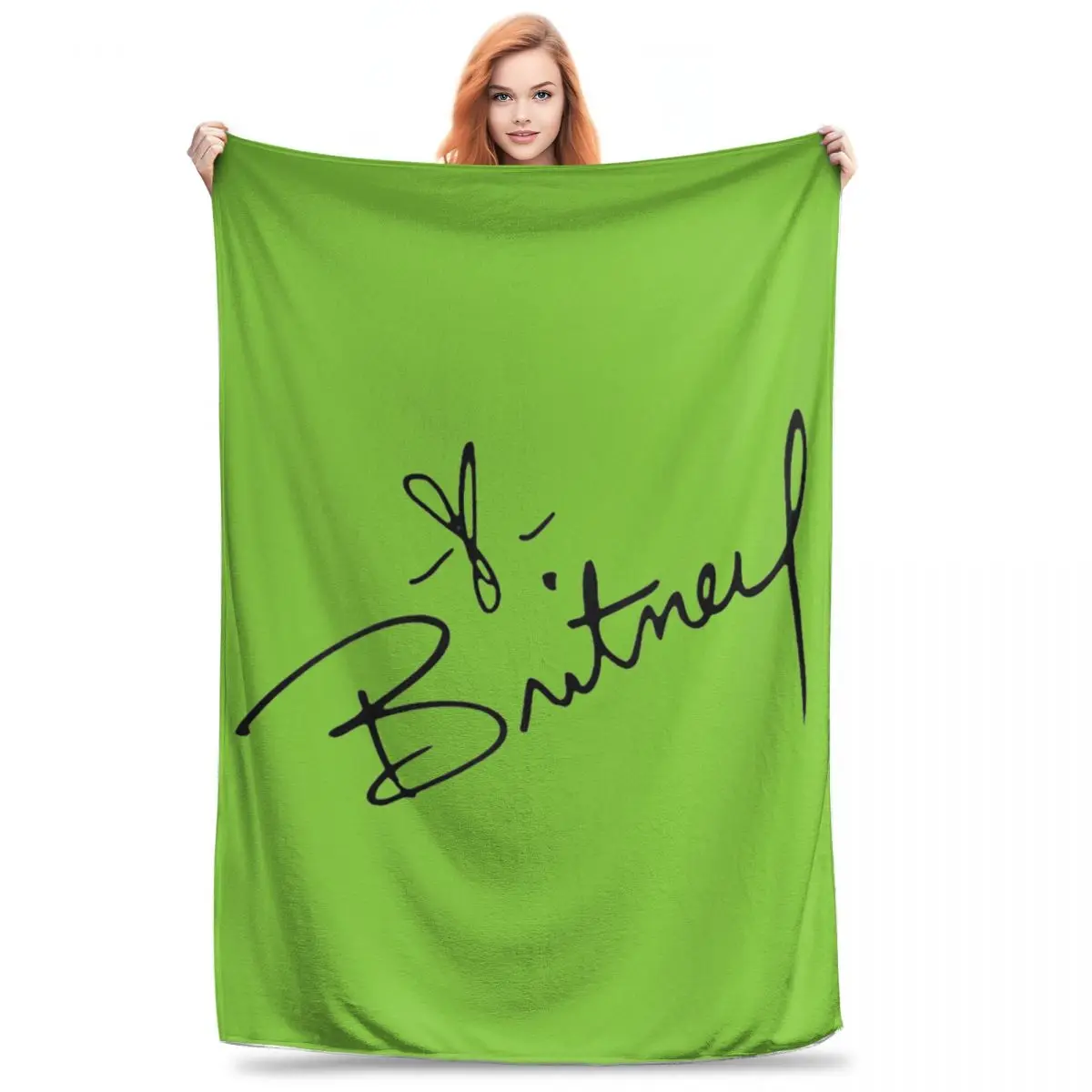 Britney Spears SIGNATURE Blanket Fleece Portable Sofa Throw Blankets For Home Bedroom Outdoor Throws Bedspread Quilt 2