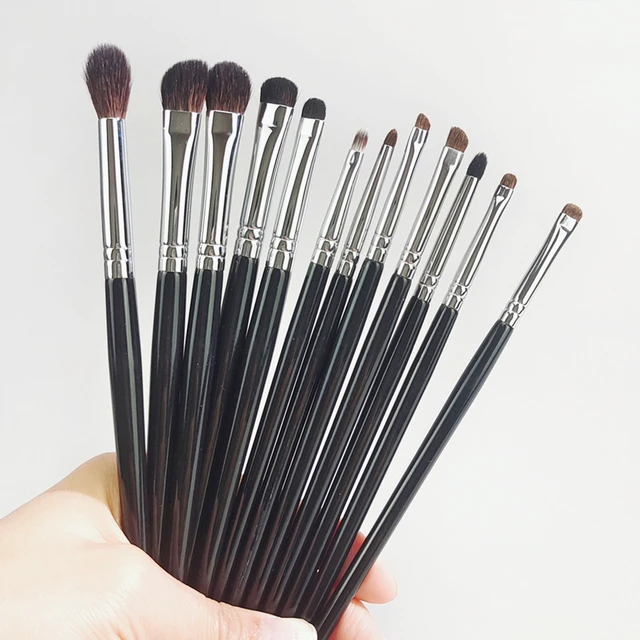 Shinedo Powder Eyeshadow Matte Black Color Soft Goat Hair Makeup Brushes  Set High Quality Cosmetics Tools Brochas Maquillage - AliExpress