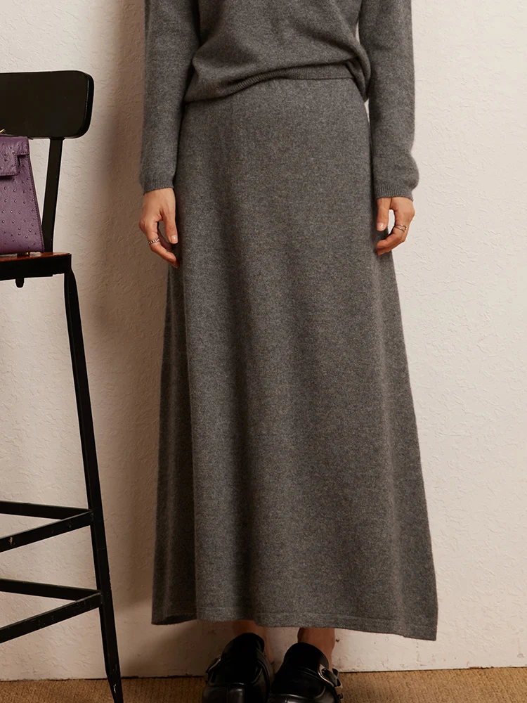 Korean Long Skirt Cashmere Detail 28