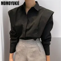 2023 Spring Women Blouses Fashion Vintage Simple Closure Panel Ruffles Long Sleeve Leisure Solid Korean Edition Women's Shirt - Image 2