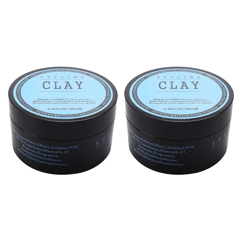 2X Fashion Matte Finished Hair Styling Clay Daily Use Mens Hair Clay