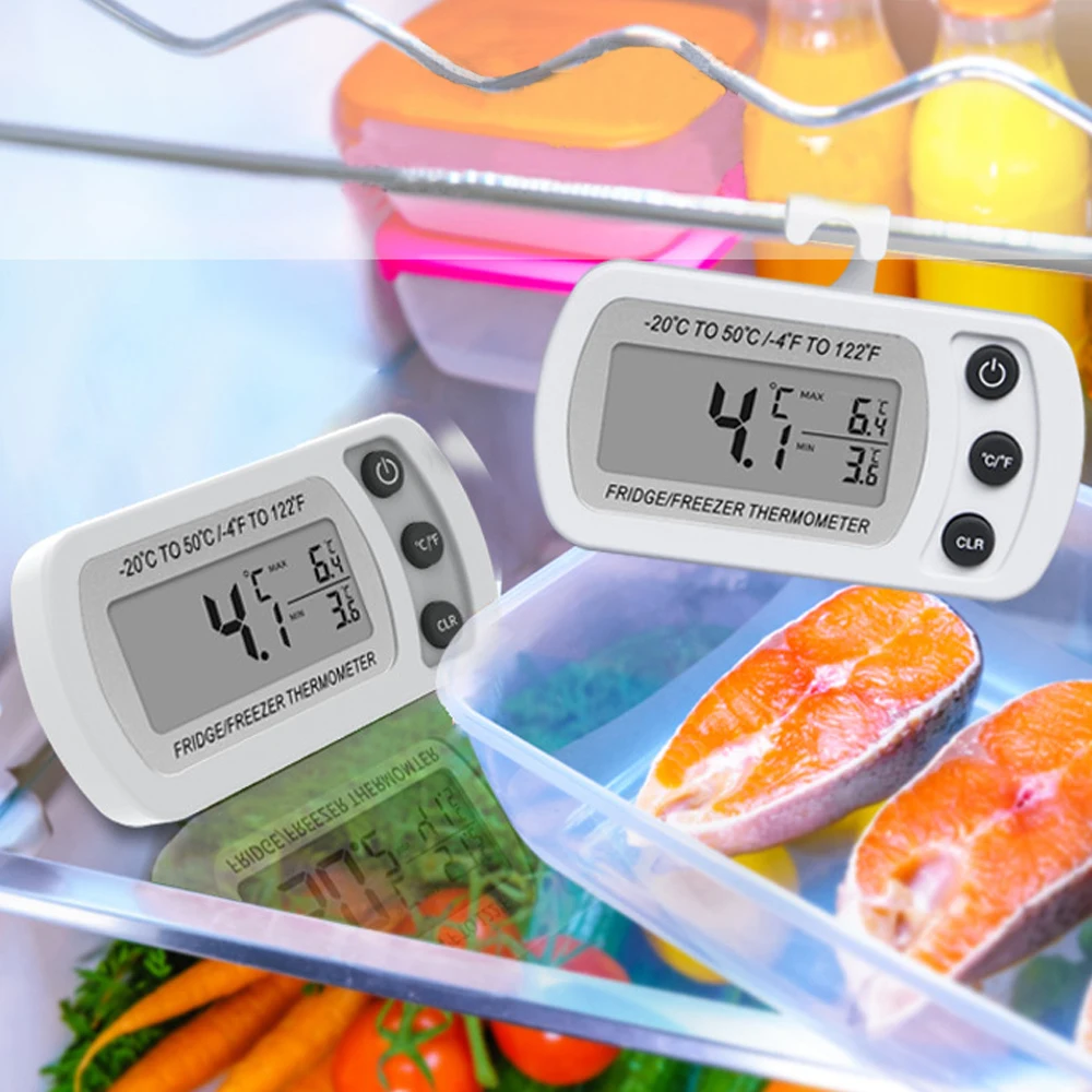 Home Digital LCD Wireless Fridge Thermometer Sensor Freezer