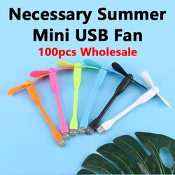 100pcs New Electronic Gadgets Summer USB Mini Ventilador Portable Flexible USB Cooling Fan Cooler For Laptop Computer Wholesale