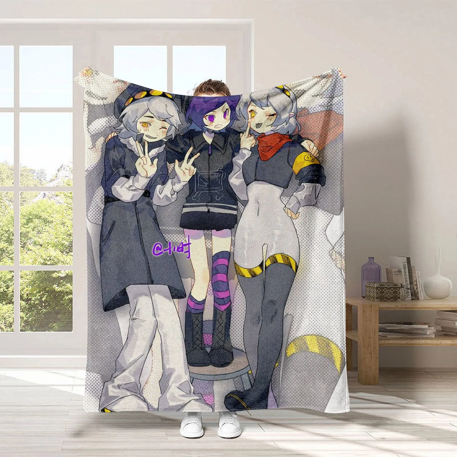 

Anime Murder Drones Blanket Warm Ultra Soft Throw Blanket for Living Room Bedroom Bed Sofa All Seasons for Kids Teen and Aldult