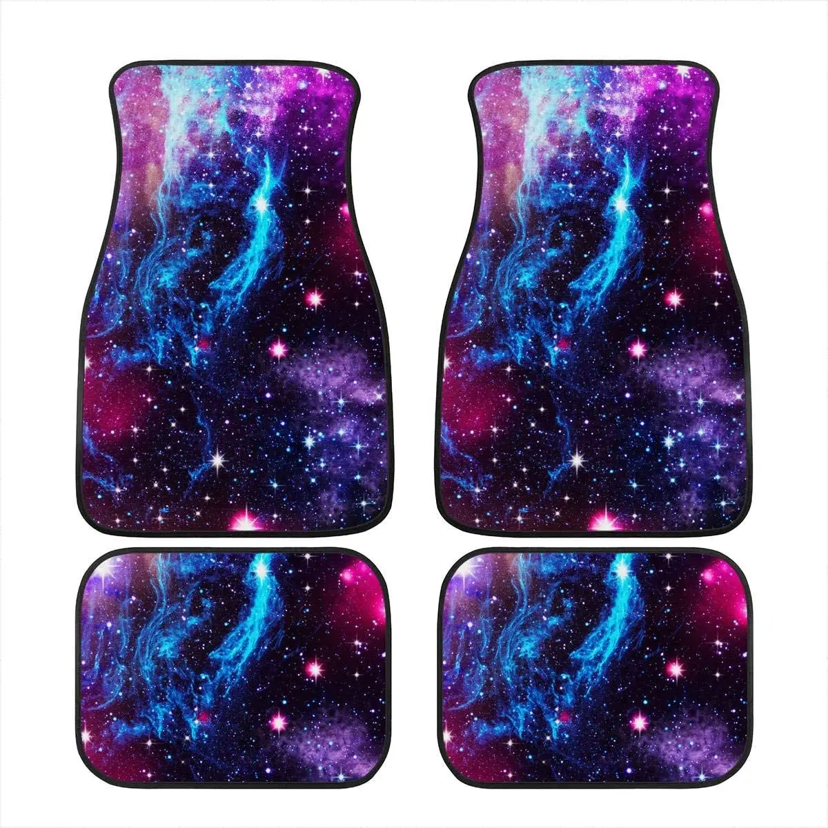 

JEOCODY Galaxy Stars All-Weather Anti-Slip Floor Mats Rubber Car Floor Mats Heavy Dust Durable Foot Carpets Cushion Cars Accesso