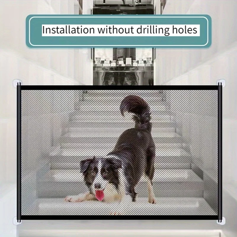 Pet dog enclosure Portable folding divider net 1pc 180x72cm home punch-free barrier safety net