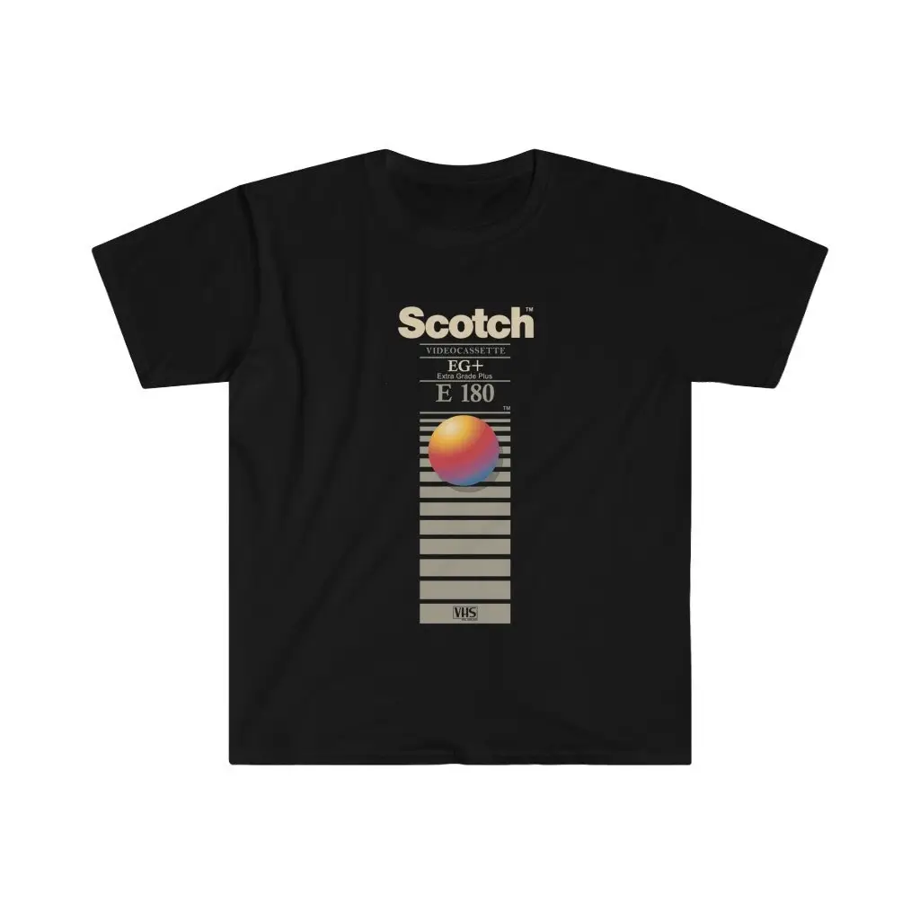 Scotch Vhs Video Cassette Tape T-Shirt Unisex Softstyle