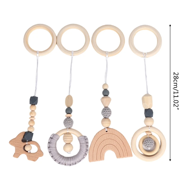 Baby Sensory Hanging Pendants Rattle Newborn Teething Nursing Gifts
