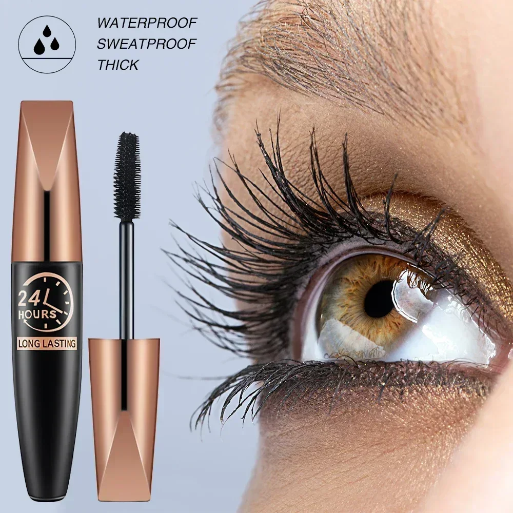 Curled Thick Silk Mascara Eyelash Lengthening Waterproof Long-wearing Black Eyelash Extension Eye Beauty Makeup Women Cosmetics