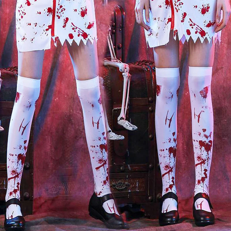 Calcetines Largos De Circo Para Mujer 3 Pares | Rayas Y Cuadros En Rojo Y Negro | Medias Por Encima De La Rodilla Para Disfraces Y Carnaval