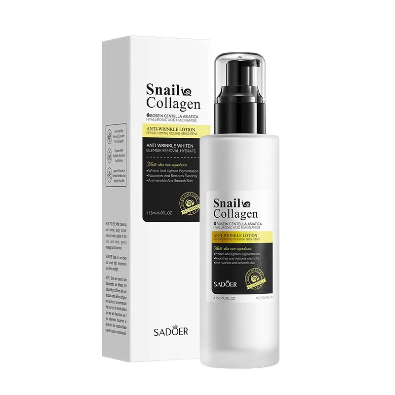 SADOER Snail Collagen Face Toner Moisturizing Brightening Nourishing Firming Hydrating Face Serum Skin Care