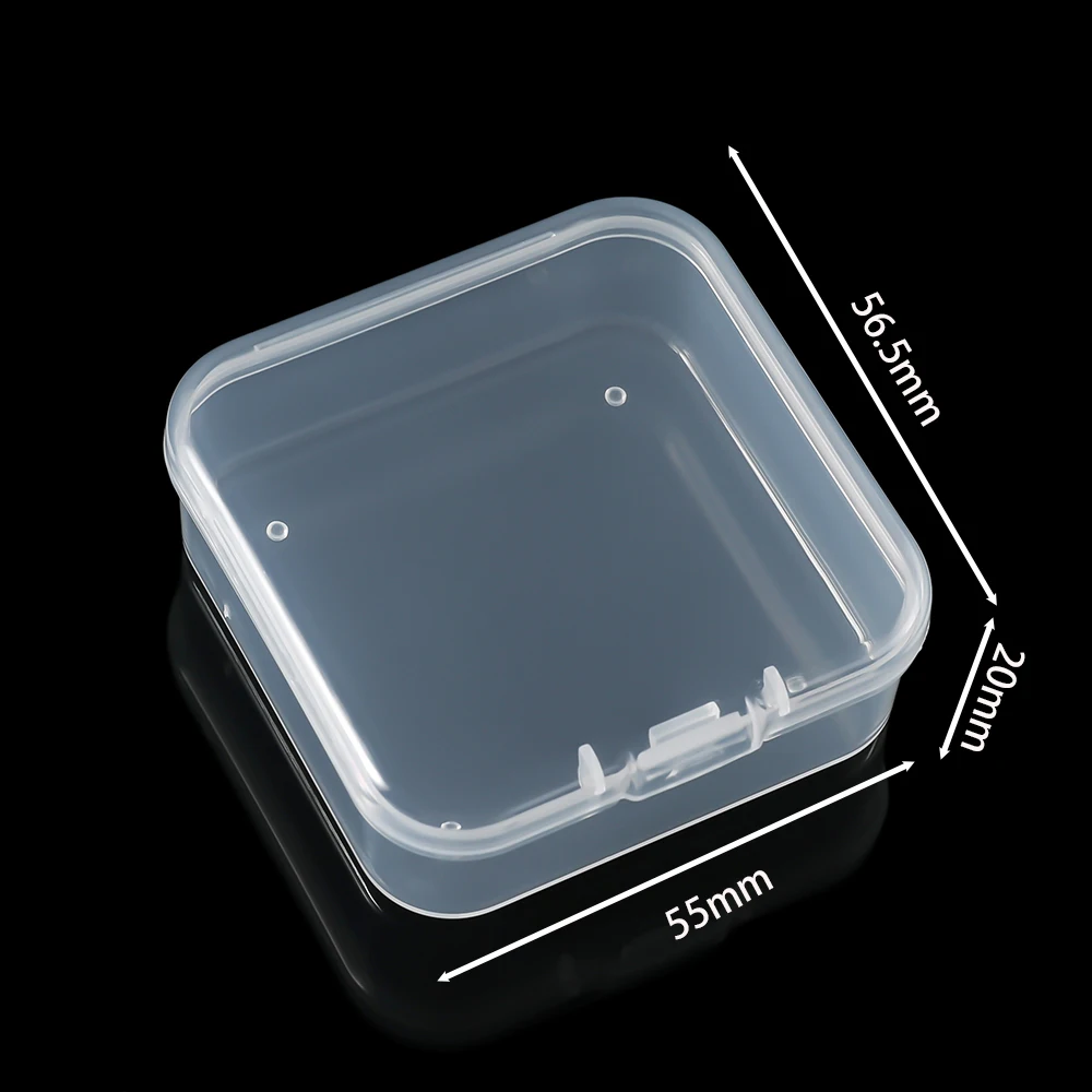 Bead Portable Organizer Box 12/24/30Pcs Small Clear Plastic Storage Containers with Hinged Lid for Storage Small Crafts Jewelry