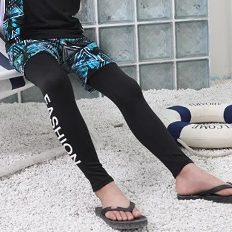 Conservative Two-Piece Children's Swimming Suit Long Sve Thermal Dive Equipment Qui Dry Boy Girl Swimming Costume Polyes...