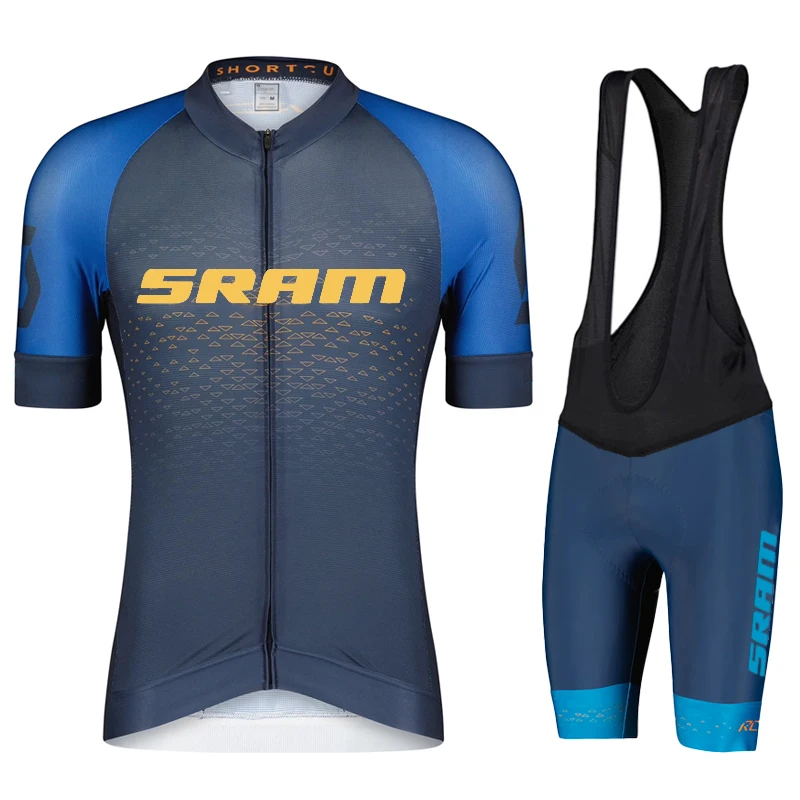 Men's Bike Clothing SRAM Man Cycling Pants Gel Clothes Cycle Jersey Spring Summer Uniforms Tricuta Mtb Bicycle Mens Jacket Set 4