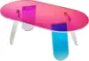 Acrylic Coffee Table, Iridescent Acrylic End Table, Colorful Acrylic Side Table 37.4 in (L) x 19.7 in (W) x 13.8IN (H) 1