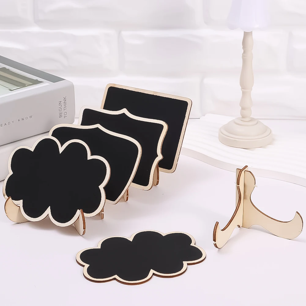 Mini tableau noir en bois avec puce d'étiquette de menu, grand et petit  tableau d'affichage, tableau de présentation, décor de fête de mariage,  accessoires de mémo, 4 pièces - AliExpress