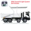 8x4 RC Metal 1/14 Hydraulic Tipper Truck Dump Car Model with Flip-over Cover Light Sound System Motor Servo ES CRC Toy TH23539 5