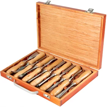 12PCS Wood Carving Hand Chisel Set Lathe Knife DIY Turning Woodworking Professional Gouges Woodcraft Carpentry Tools 1