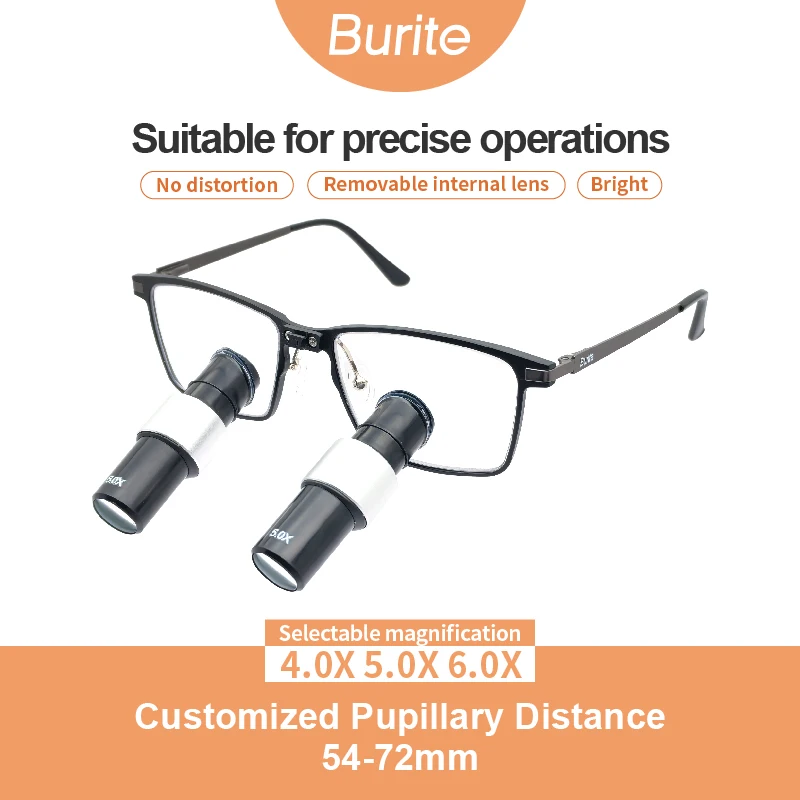 4.0X 6.0X TTL Surgery Medical Magnifying Glass Magnifier 28-60cm Long Working Helping Hand Soldering Solder Clamp HD Tools Loupe image 1