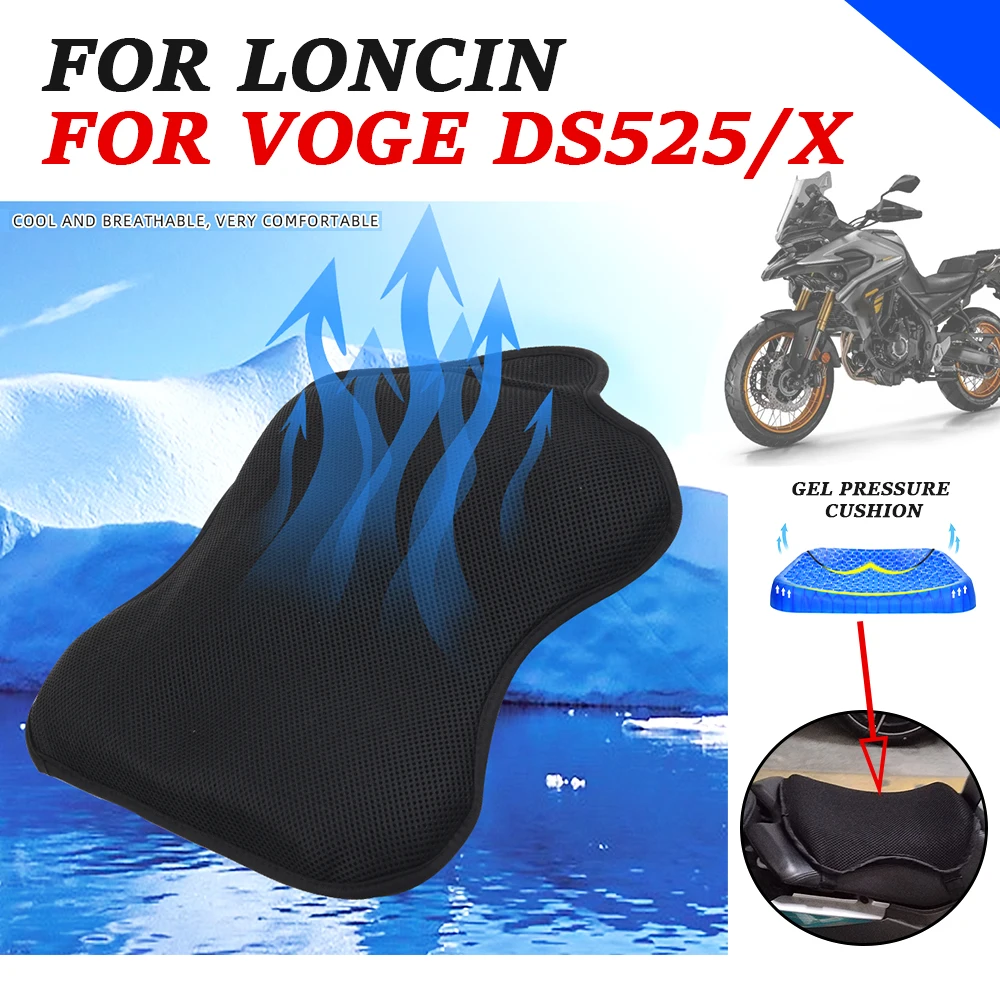 

Motorcycle Accessories Gel Seat Cushion Cover Pressure Relief Pad For Loncin VOGE DS525X DSX525 525DSX DS 525X DS 525 X DSX 525