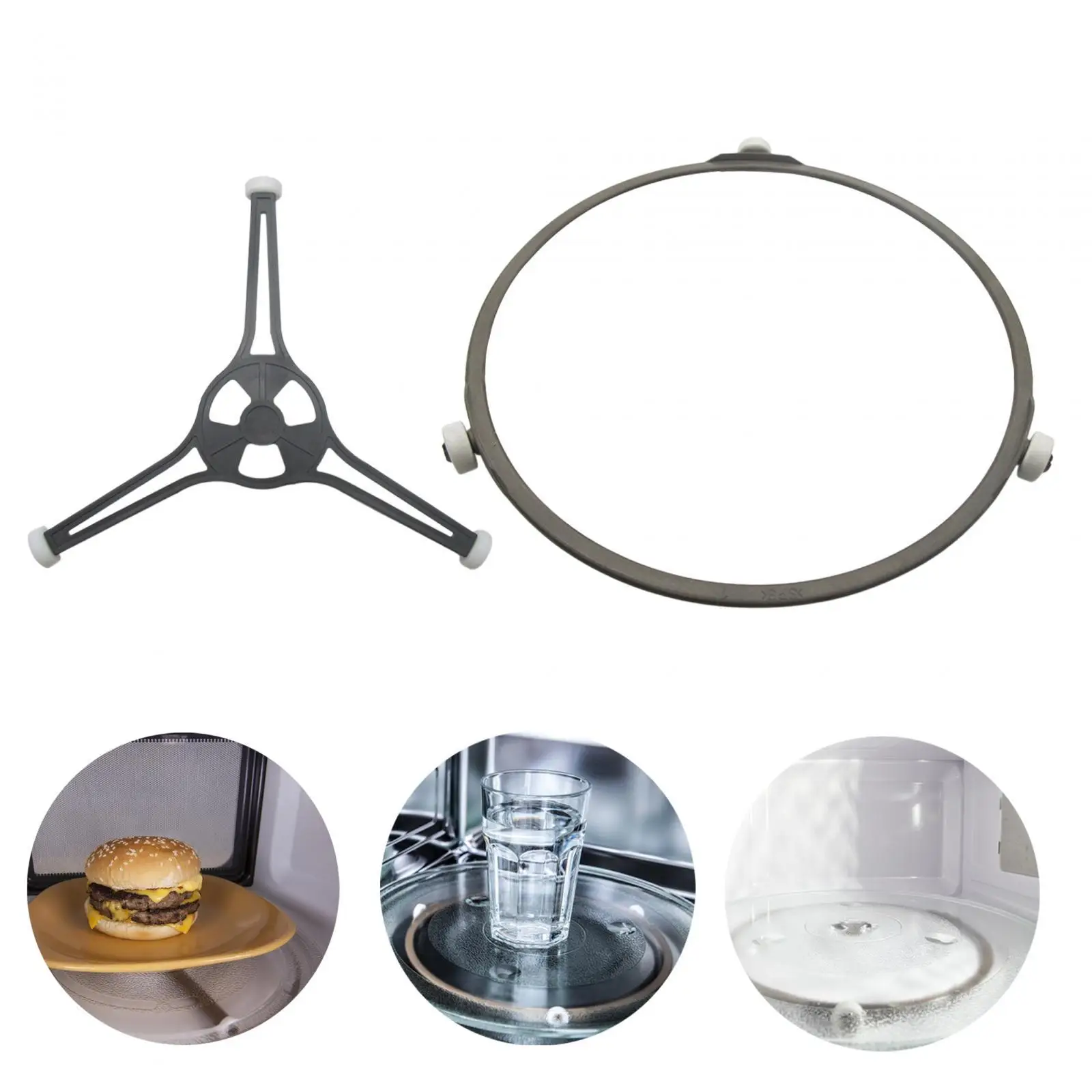 Microwave Oven Spare Parts Microwave Turntable Ring with 14mm Rollers Roller Support Accessories Parts