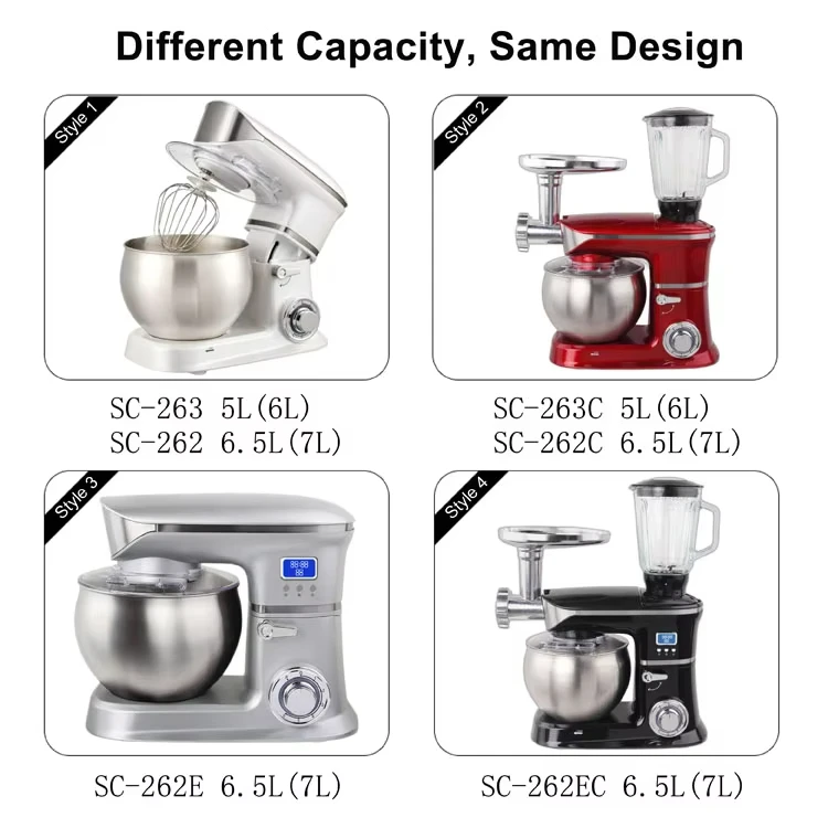 Professional Cake Food Mixer 5L 6L 6.5L 7L Kitchen Flour Stand Mixer Dough Machine Planetary Food Mixers