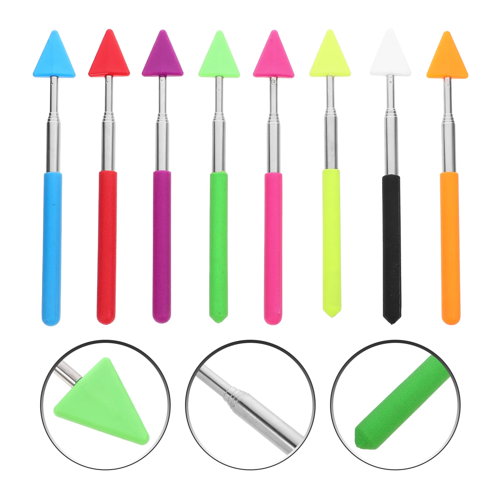 

8 Pcs Teaching Pointer Stick Guidance Stick Pointer for Classroom Teacher Handheld Pointing Rod Function Indicator Telescopic