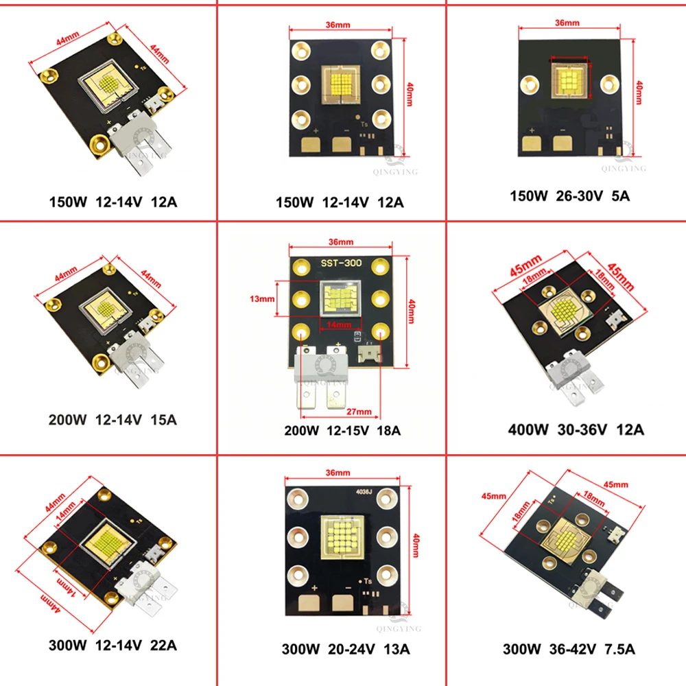 High Power LED Stage Light Chip 20W 40W 60W 75W 90W 120W 150W 200W 300W 400W 3V 5V 12V For Moving Head Disco DJ Lamp Projector