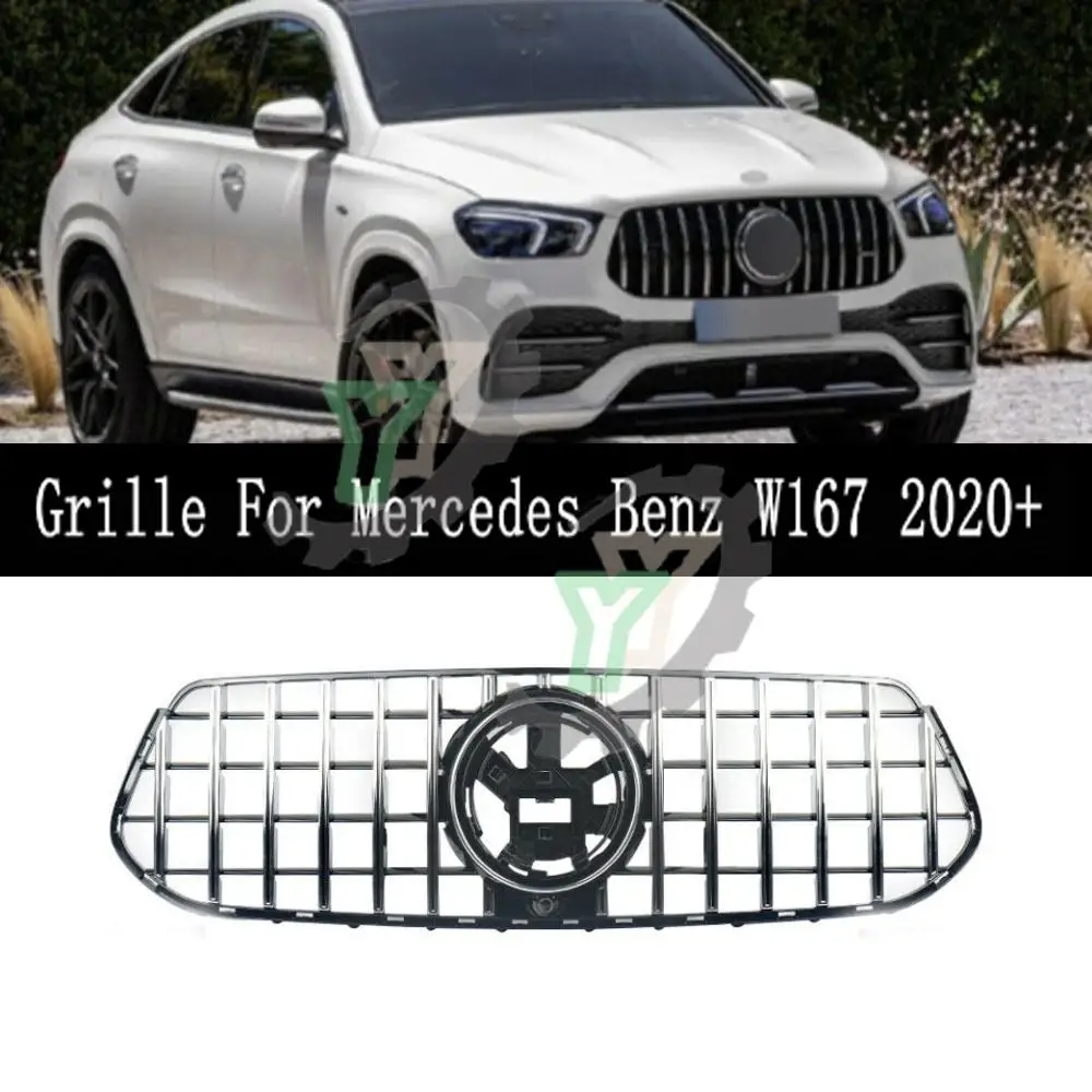 

Front Hood Grille Racing Grill For Mercedes-Benz GLE Class C167 W167 Coupe SUV 4Matic GLE300 GLE350 GLE400 GLE450 2020-2023