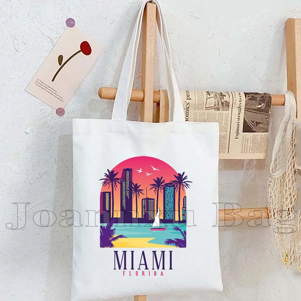 Munich Berlin Brasilia Rio De Janeiro Mexico City Tokyo Washington Split Zagreb Santiago Miami Landmark Canvas Tote Bag Handbags