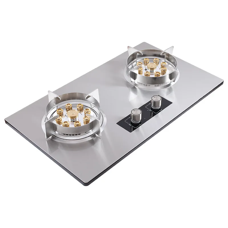 Professional Double Burners Gas Cooking Stove Commercial Durable Strong Firepower Table Gas Cooktop Cooking Food