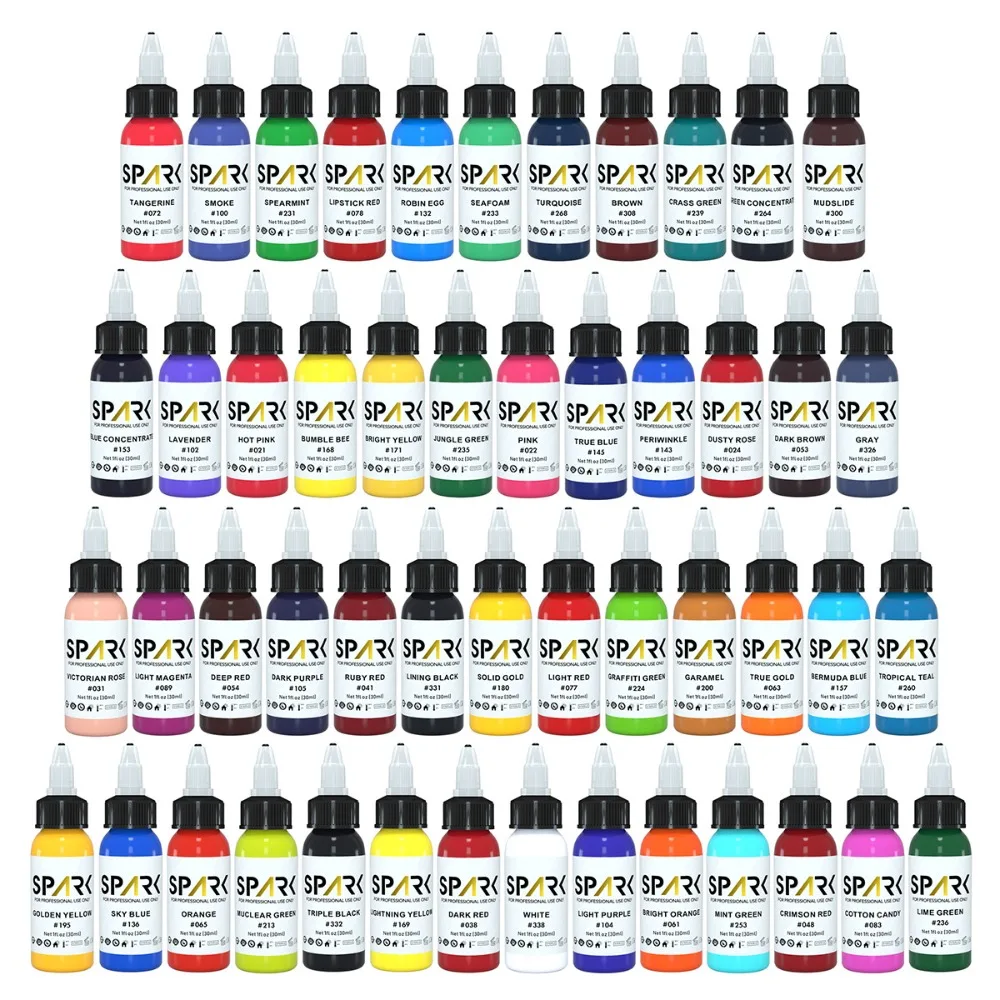 Tattoo Inks 50 Colors 30ml Professional Permanent Natural Plant Microblading Tattoo Body Art Makeup Pigment for Artist