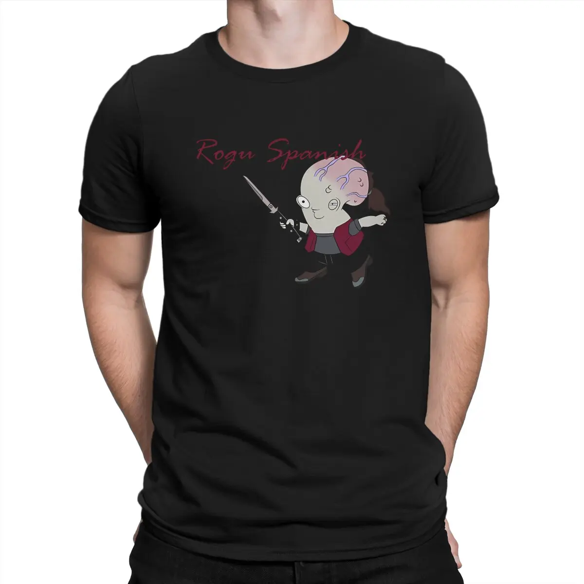 

Men Rogu Spanish T Shirts A-American Dad Cartoon 100% Cotton Clothes Leisure Short Sleeve Crew Neck Tees Gift Idea T-Shirt