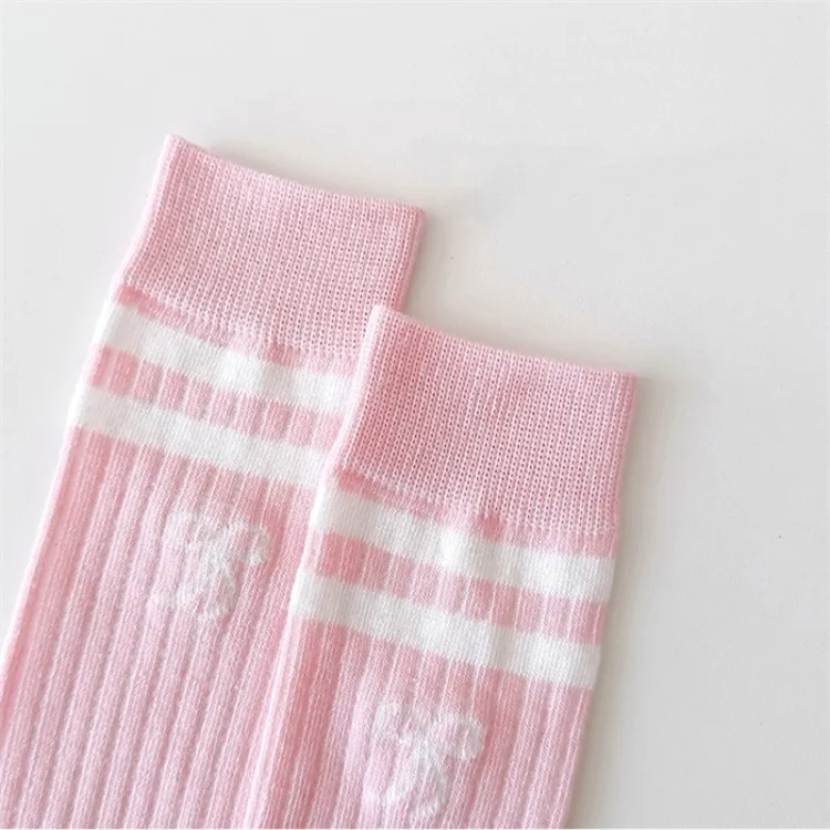 Süße kinder Lange Mädchen Socken Kniehohe Frühling Herbst Prinzessin Elegante Baumwolle Bogen Baby Kinder Socken 3-8Y Student Strümpfe neue – Detail 8